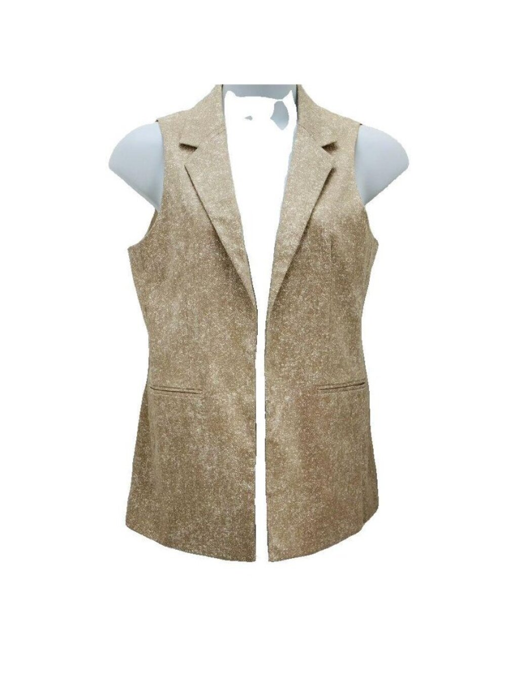 Gold Sparkle Estelle And Finn Womens Sleeveless Vest Size 10